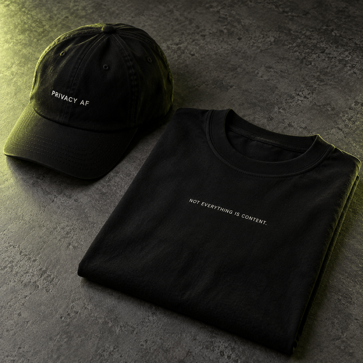 Digitally created cap and tee collection concept